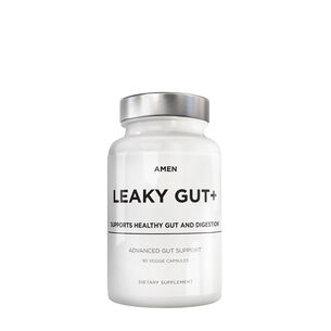 Amen Leaky Gut+ Prebiotics - Probiotics - Zinc - and L-Glutamine - 90 Veggie Capsules &#40;30 Servings&#41;  | GNC